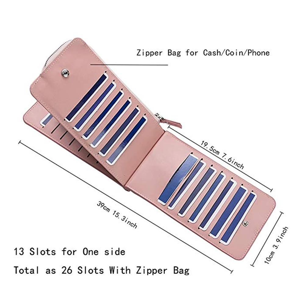 Porta tarjetas de imitación de cuero Clip-5 Faux Leather Card Holder Clip-5
