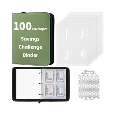 Carpeta para ahorrar dinero con cremallera
