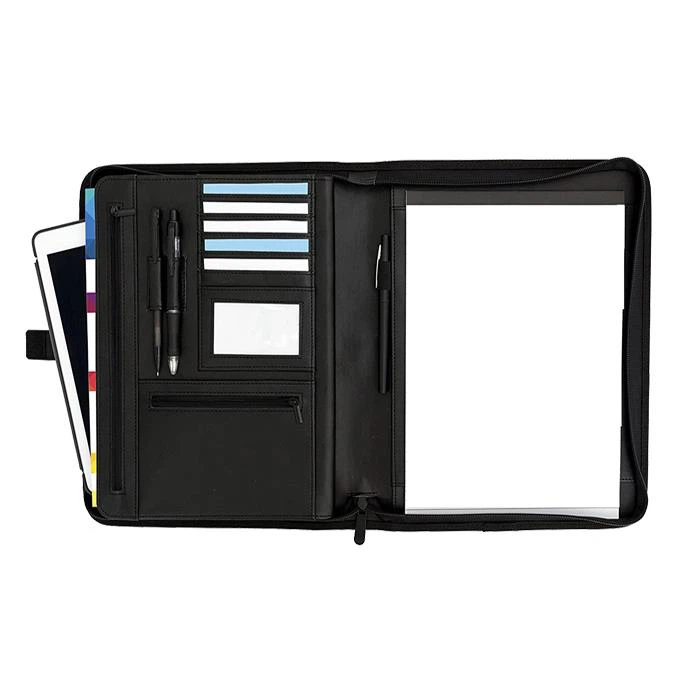 Custom Zippered Leather A4 Compendium