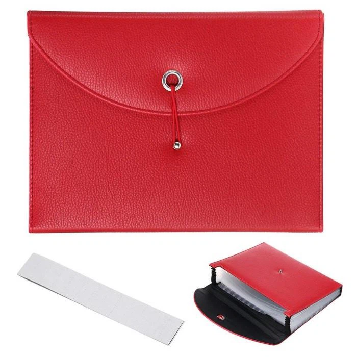 Expanding PU Leather Document Holder