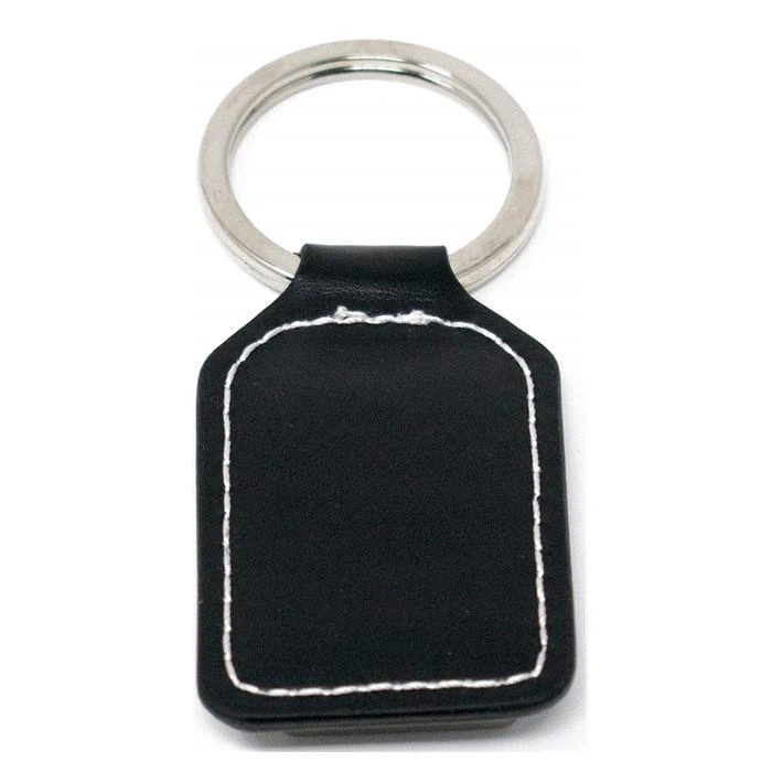 Metal Plate PU Leather Key Chain
