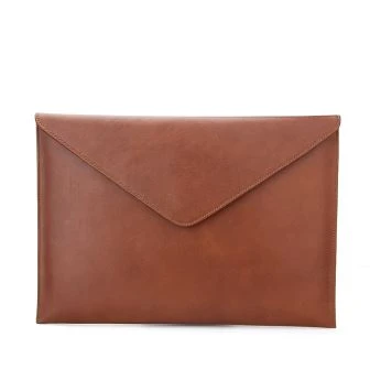 Cartera de cuero genuino marrón