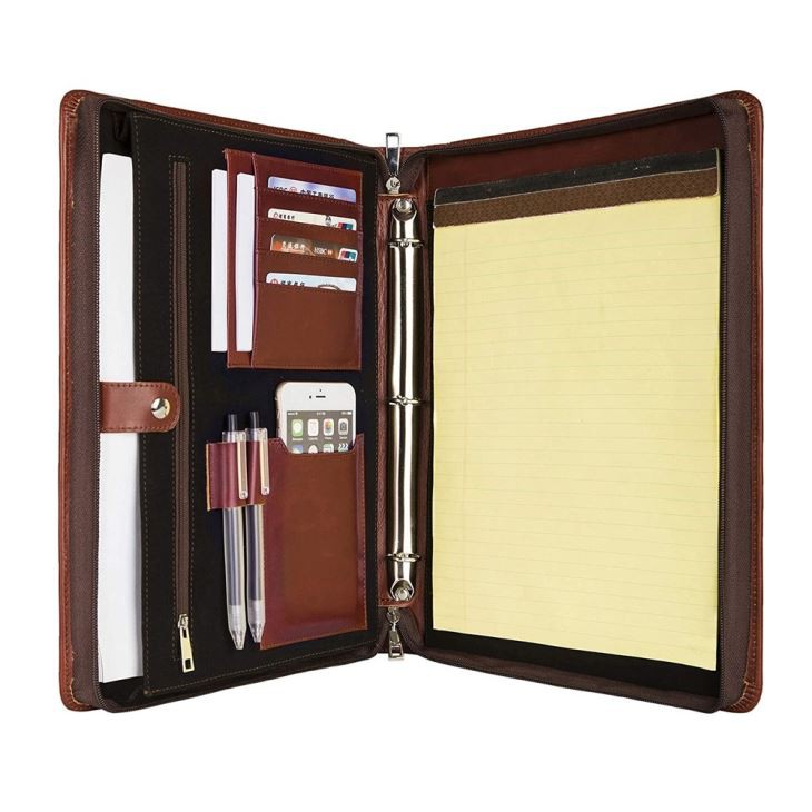 Brown Zippered A4 Compendium Brown Zippered A4 Compendium
