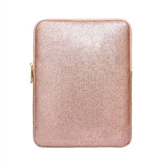 Bolso de piel para tableta con purpurina