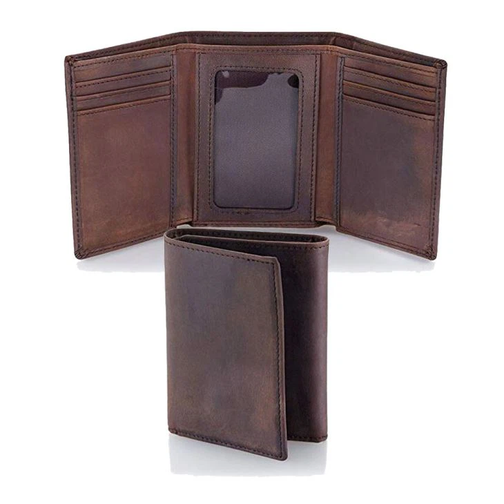 Tri-fold Men Leather Wallet
