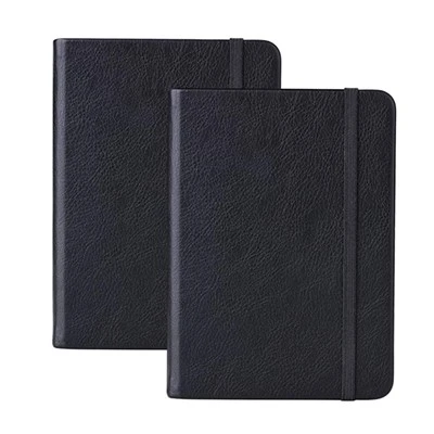 Cuaderno de cuero de papel rayado