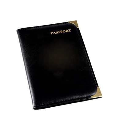 Funda de pasaporte de cuero de viaje